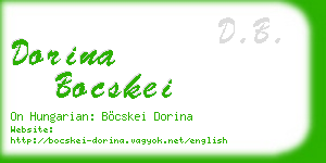dorina bocskei business card