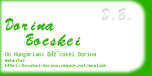 dorina bocskei business card